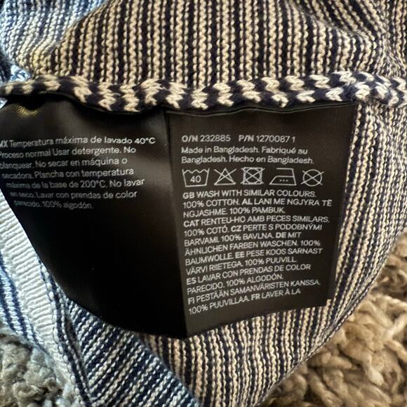 H&M Newborn Baby Cotton Sweater Set Outfit Black Stripe Cardigan Pants Newborn - Picture 8 of 8